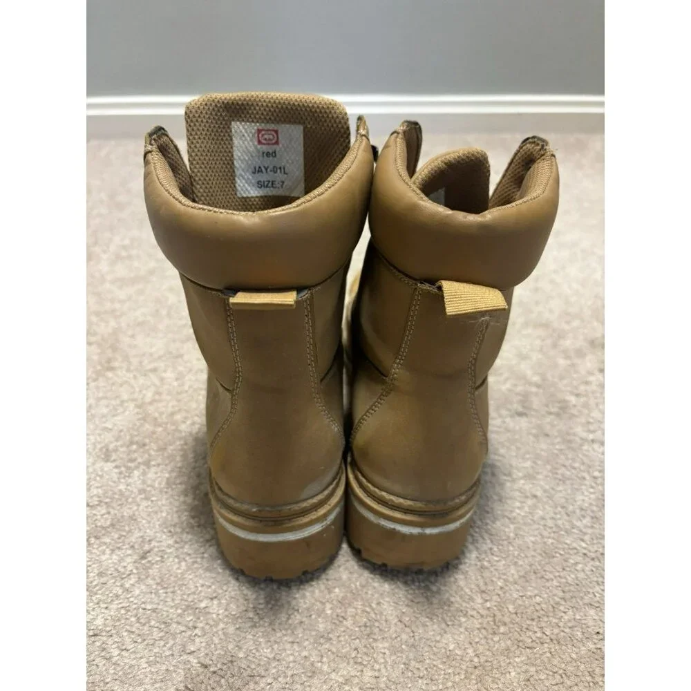 ECKO UNLTD Womens Brown Lace-Up Work Boot Ankle Boots Shoes Size 7 Jay-01L - Picture 8 of 8